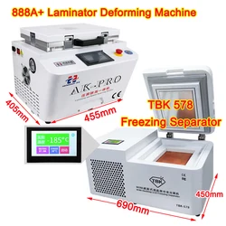 TBK 578 LCD Separator Glass Freezing Separating Machine 800W 888A+ OCA Vacuum Laminator Max Laminating and Defoaming Machine Kit