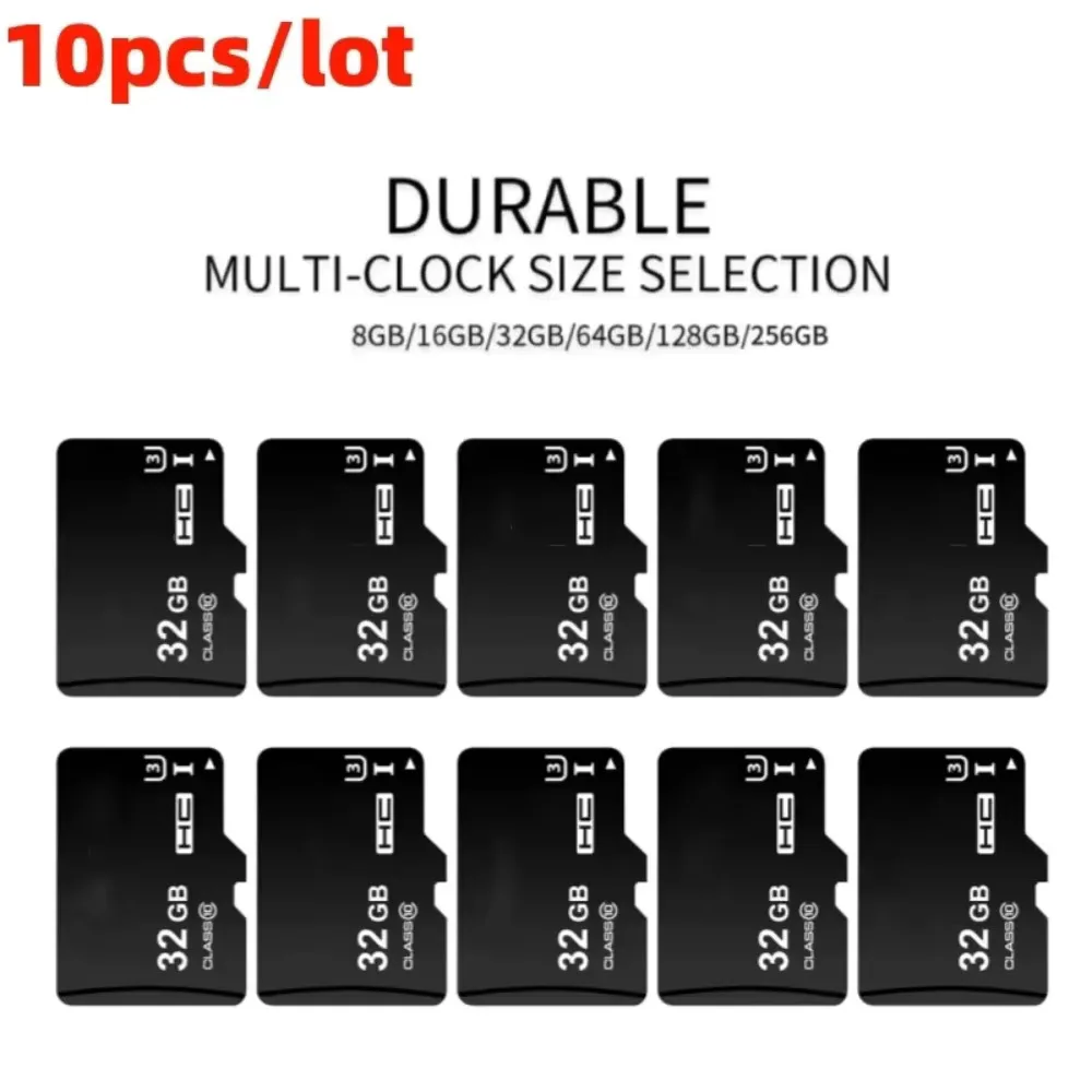 10 قطعة بطاقة TF Class10 128GB 256GB cartao de 32GB 64GB 16G بطاقة SD 8G 4GB 2GB بطاقة ذاكرة فلاش للأجهزة الرقمية
