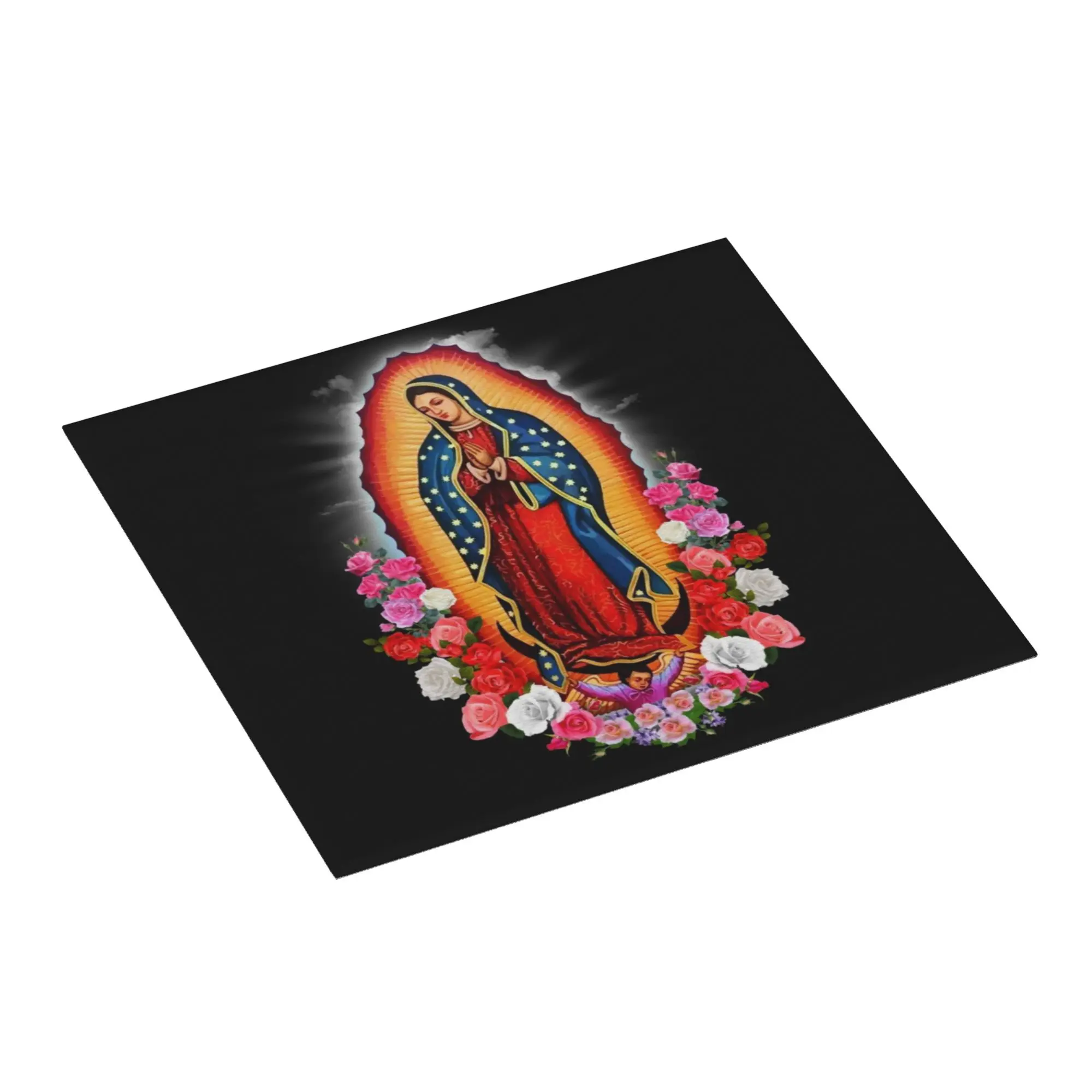 Virgin Mary Of Guadalupe Drying Mat For Kitchen Waterproof Non‑Slip Mexico Catholic Saint Bathroom Countertop Protector Mat