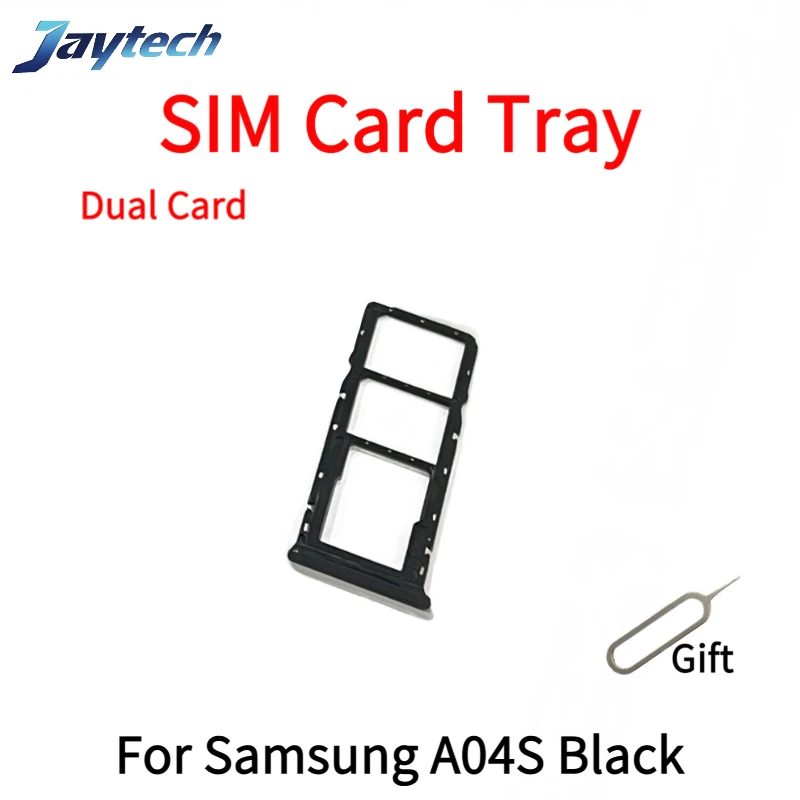1PCS Smartphone Sim Card Slot Tray For Samsung A04E A04S New SIM Chip Holder With PIN Accessories Parts