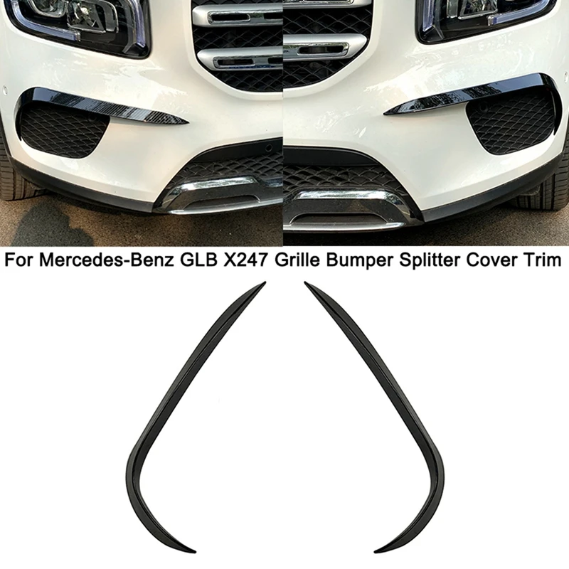 

For Mercedes-Benz GLB X247 GLB180 GLB200 Car Front Bumper Spoiler Grille Splitter Cover