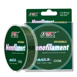 Super Strong Spotted Line 100m Invisible Fishing Line Speckle Fluorocarbon Coating Fishing Line 0.20mm-0.50mm 4.13LB-34.32LB