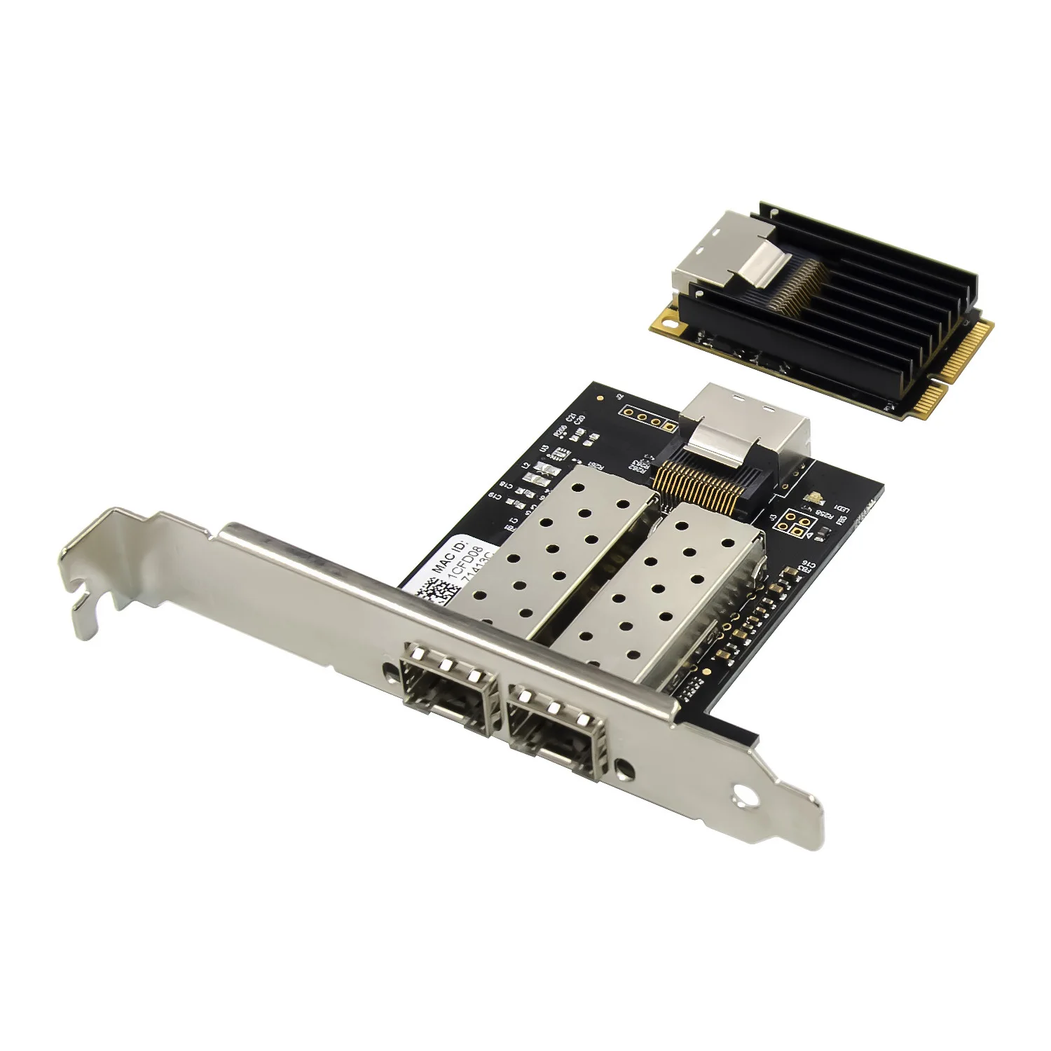 

Мини-PCIe Giga bit Оптическая сетевая карта I350AM2 Двойной оптический порт SFP Промышленный оптический сетевой адаптер