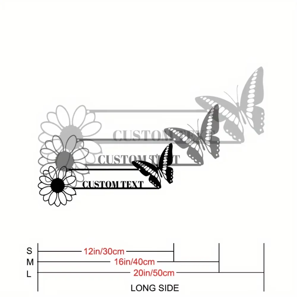 Custom Floral Butterfly Metal Wall Art Handmade to Perfection,Personalized, Farmhouse Inspired Spaces Impressive Wall Sculpture