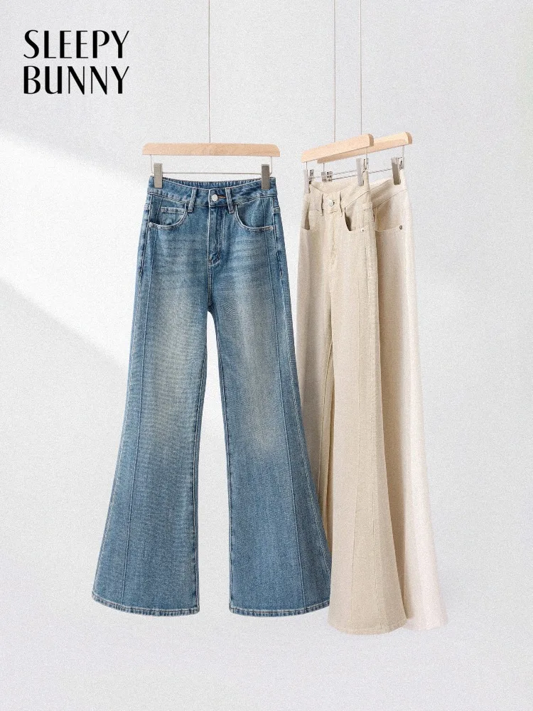 

Women High Waist Flare Jeans Retro Slim Fit Denim Pants Bell Bottom Trousers Casual Long Pants Spring Fashion Lady Daily Outfit