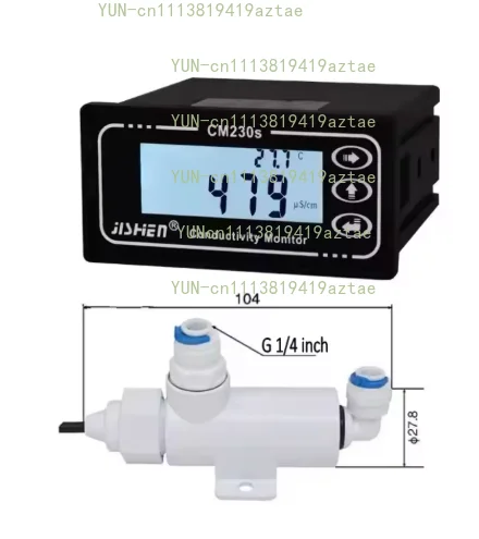 Conductivity Meter Online TDS EC Instrument Pure Water Monitor with Replaceable Conductivity Electrode