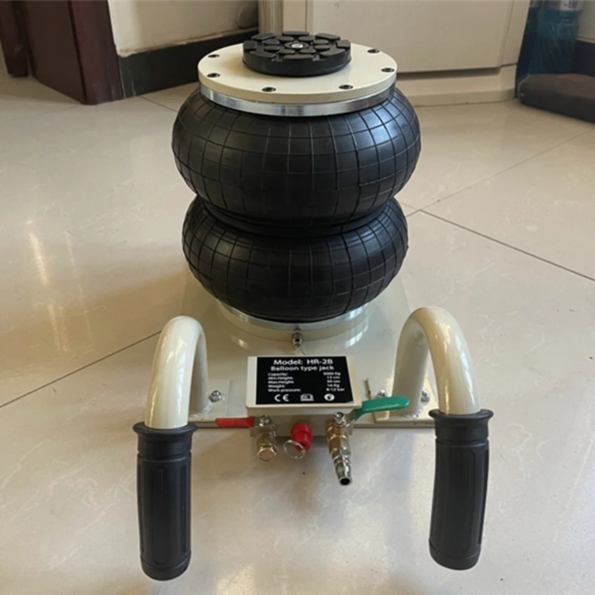 HR-2B 2.0T Car Lifting Jack Pneumático Air Jack Double Bag Air Jack Mão-final Pneumático Car Jack Para Levantamento Pesado 11.5cm-30cm