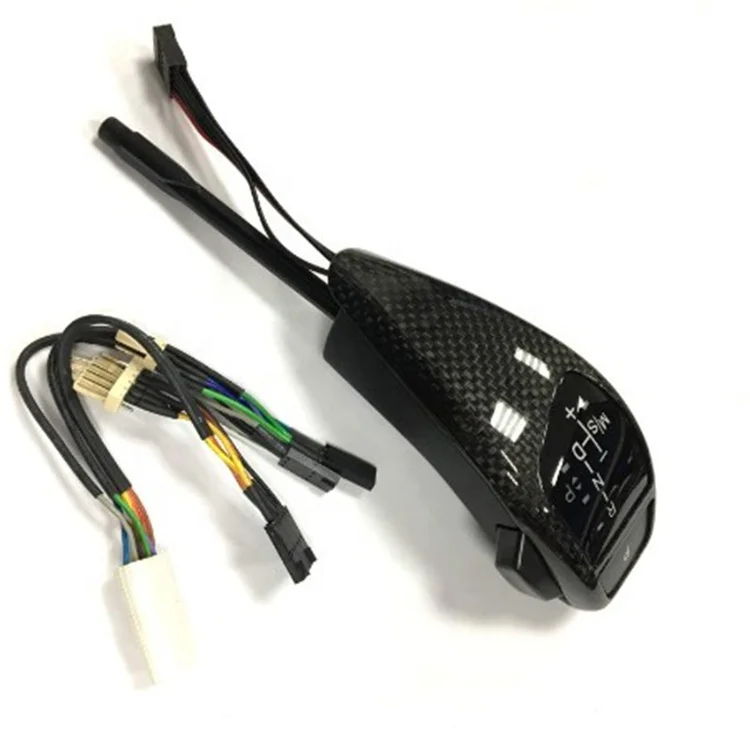 RHD Carbon Fiber LED E Chassis Shift Gear Knob For BMW E46 E60 E61 3 5 Series Auto Part Interior Accessory