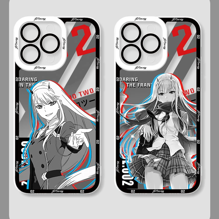 Darling in the Franxx Case for iPhone 14 13 12 11 Pro Max 13 12 Mini 14 13 12 11 Pro XS Max XR XS X 8 7 6 6S Plus SE 2020 Cover