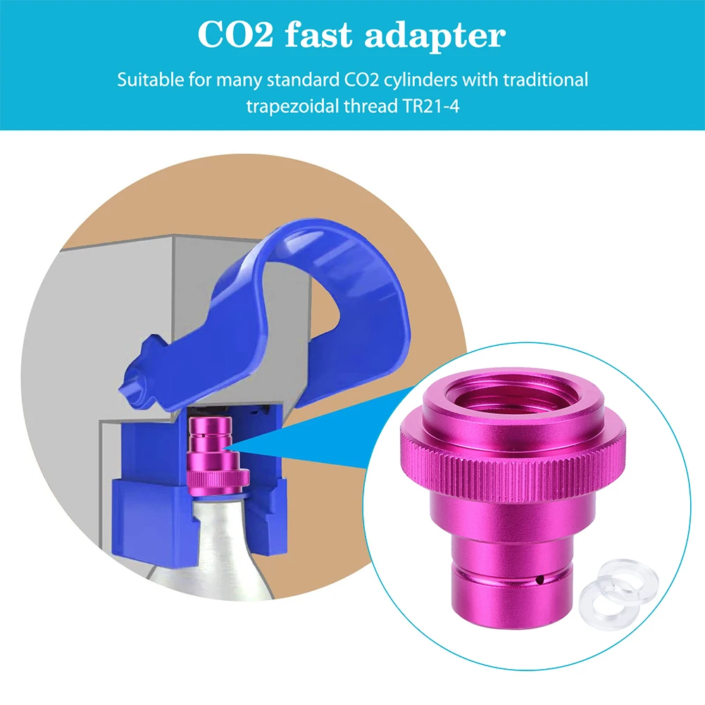 CO2 Quick Connect Adapter Quick Disconnect CO2 Quick Connector for CO2 Cylinder Soda Water Bubbler DUO Terra