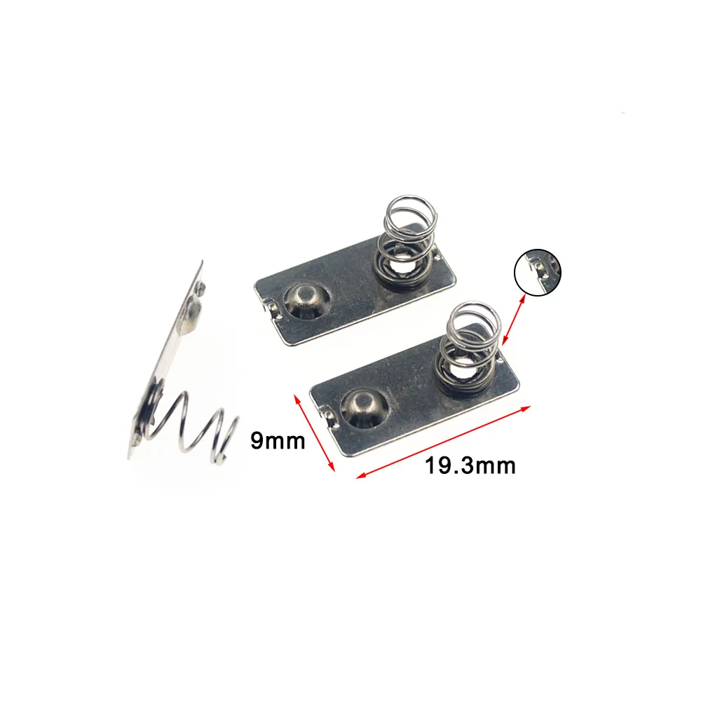 10pcs/ 19.3x9mm Replacement Metal Batteries Spring Contact Plate Silver Semicircle For AA AAA Battery case