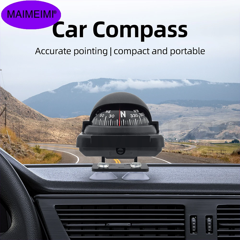 بوصلة ملاحة صغيرة متعددة الوظائف بوصلة صغيرة دليل الكرة البوصلة البحرية البحرية للسيارة المائية قارب قافلة شاحنة