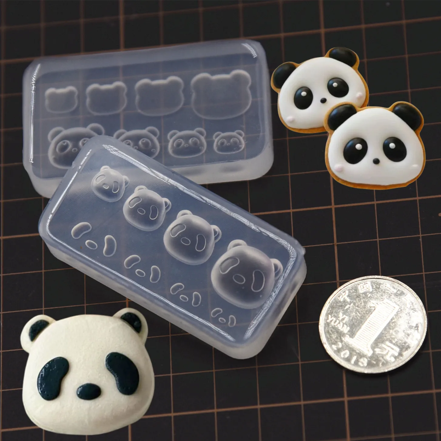 Mini Frosting Bear Biscuit Silicone Molds Porcelain Clay Handicraft Icing Biscuits DIY Molds