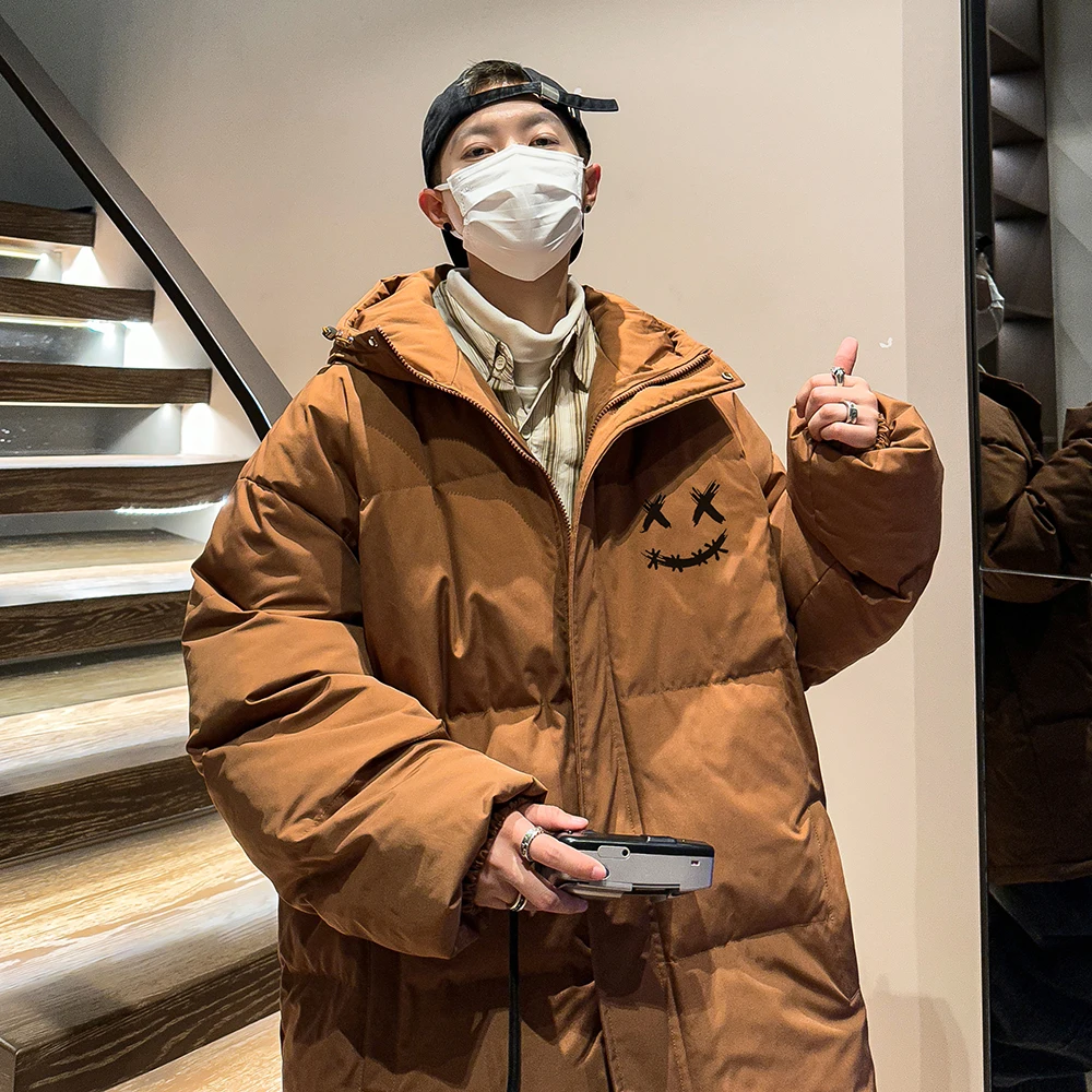 

Американская утепленная зимняя куртка для мужчин: пуховик с капюшоном, теплая повседневная верхняя одежда, молодежный стиль, Cleanfit, на молнии