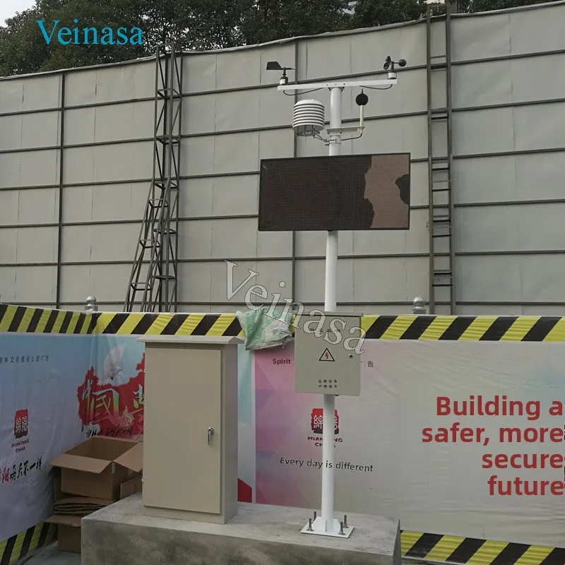 2026 Veinasa Dust Noise Monitoring System YAWS007 High Accuracy IP67 Protection Wireless Transmission Data LED Display 1 Year