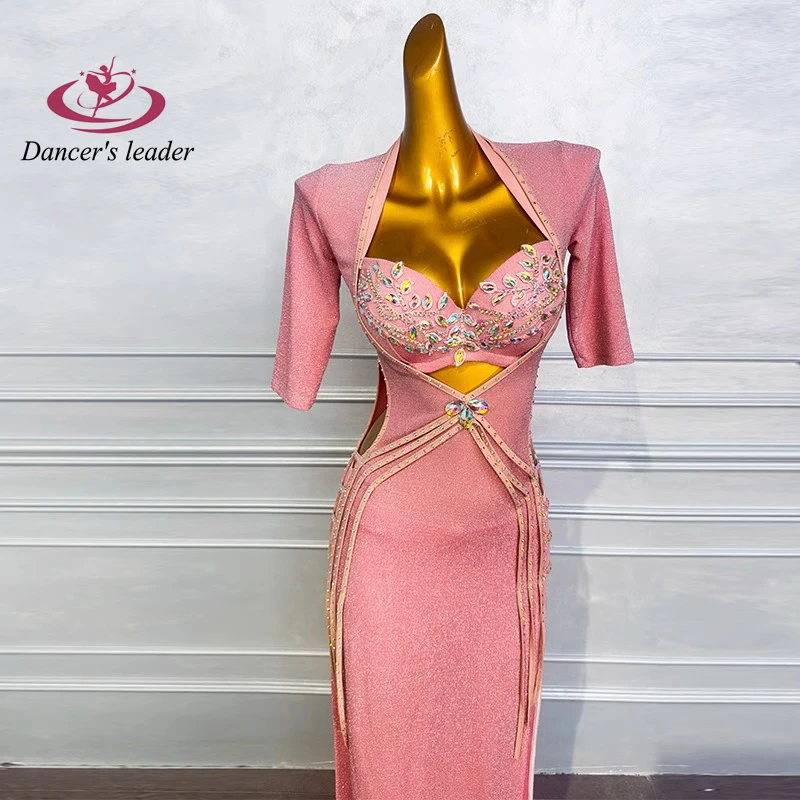 Belly Dance Dress, High-end Star Chiffon Hot Diamond Slim Fit Long Skirt, Women's Adult Stage Professional Clothing