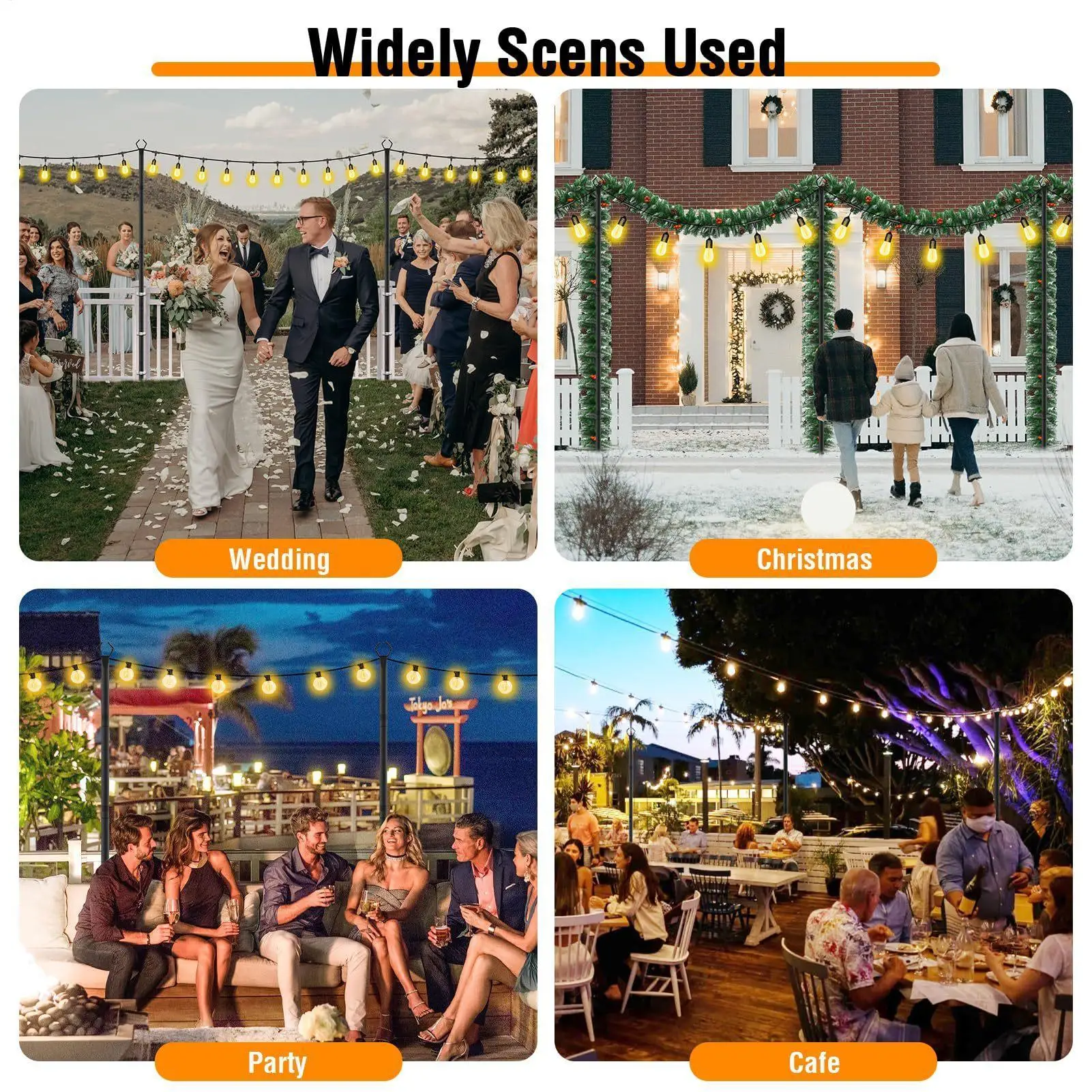 String Light Pole String Support Rod For Garden Heavy Duty Outdoor Light Support Poles For Lawn Deck Garden Terrace Driveway