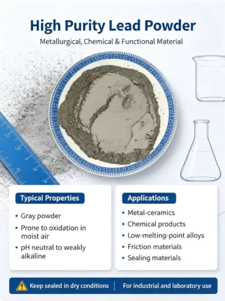 High Purity Lead Powder PT Grade CAS 1314-13-2 Gray Metal Powder for Metallurgy, Chemical, Electrode & Friction Materials