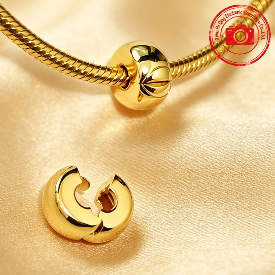 Bestseller Goldene Anhänger DIY Schmuckgeschenke Handgeschriebener Liebesbrief mit Amorherz Rosa Runde Clip-Perlen Passend für Original-Armbänder