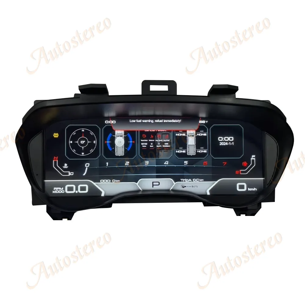 12.3 Inch Digital Cluster For Ford Ranger Pickup 2016-2024 LCD Instrument Panel Speedometer Odometer Dashboard Meter Display