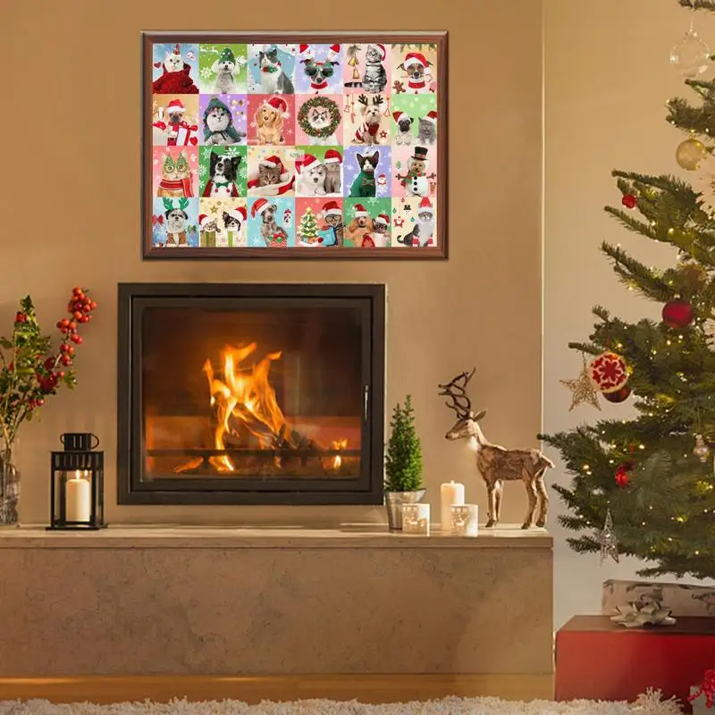Christmas Cats Jigsaw Puzzles Cat Countdown Christmas Puzzle Christmas Countdown Calendar Jigsaw Puzzle For Kids