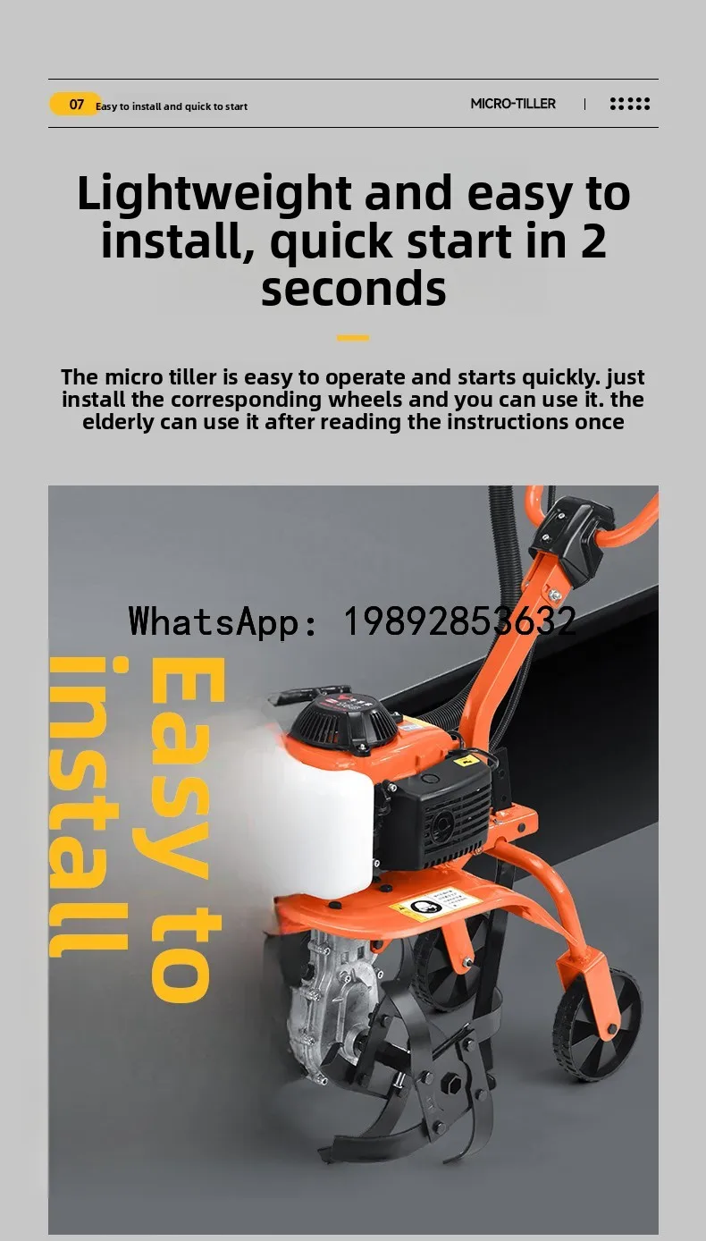 

B1 Micro Cultivator Small Multi-Function Soil Looser Weeding Cultivator Field Rotary Cultivator