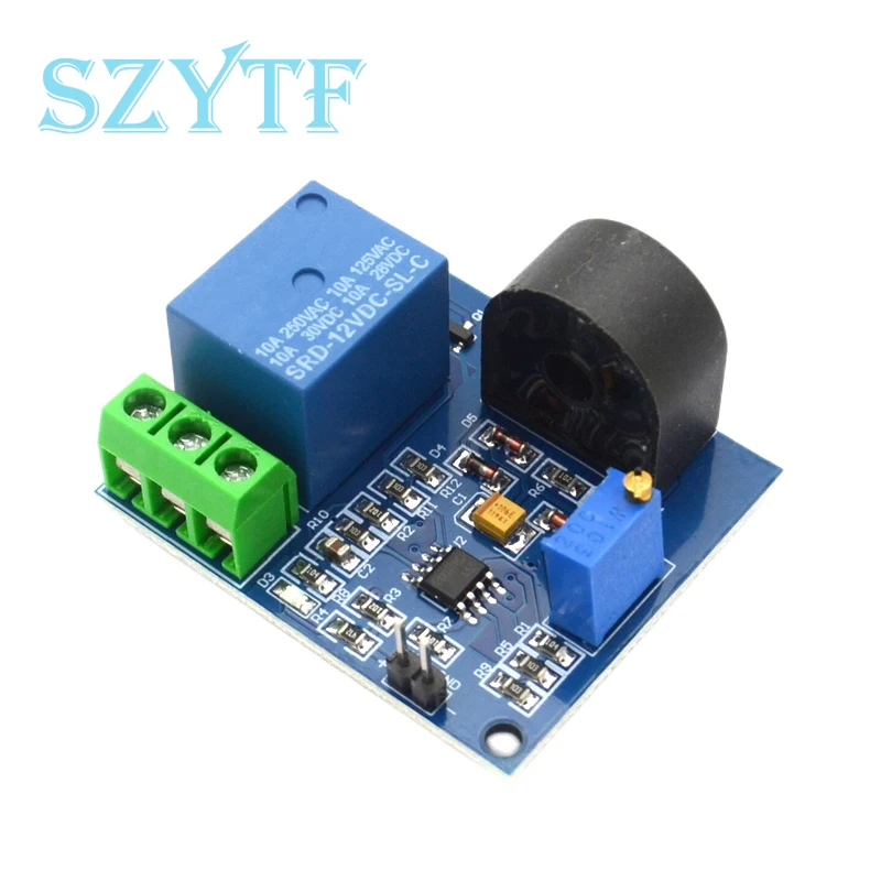 Modulo sensore di rilevamento corrente ca modulo di protezione relè 5V 12V 5A uscita interruttore di protezione sovracorrente sovracorrente
