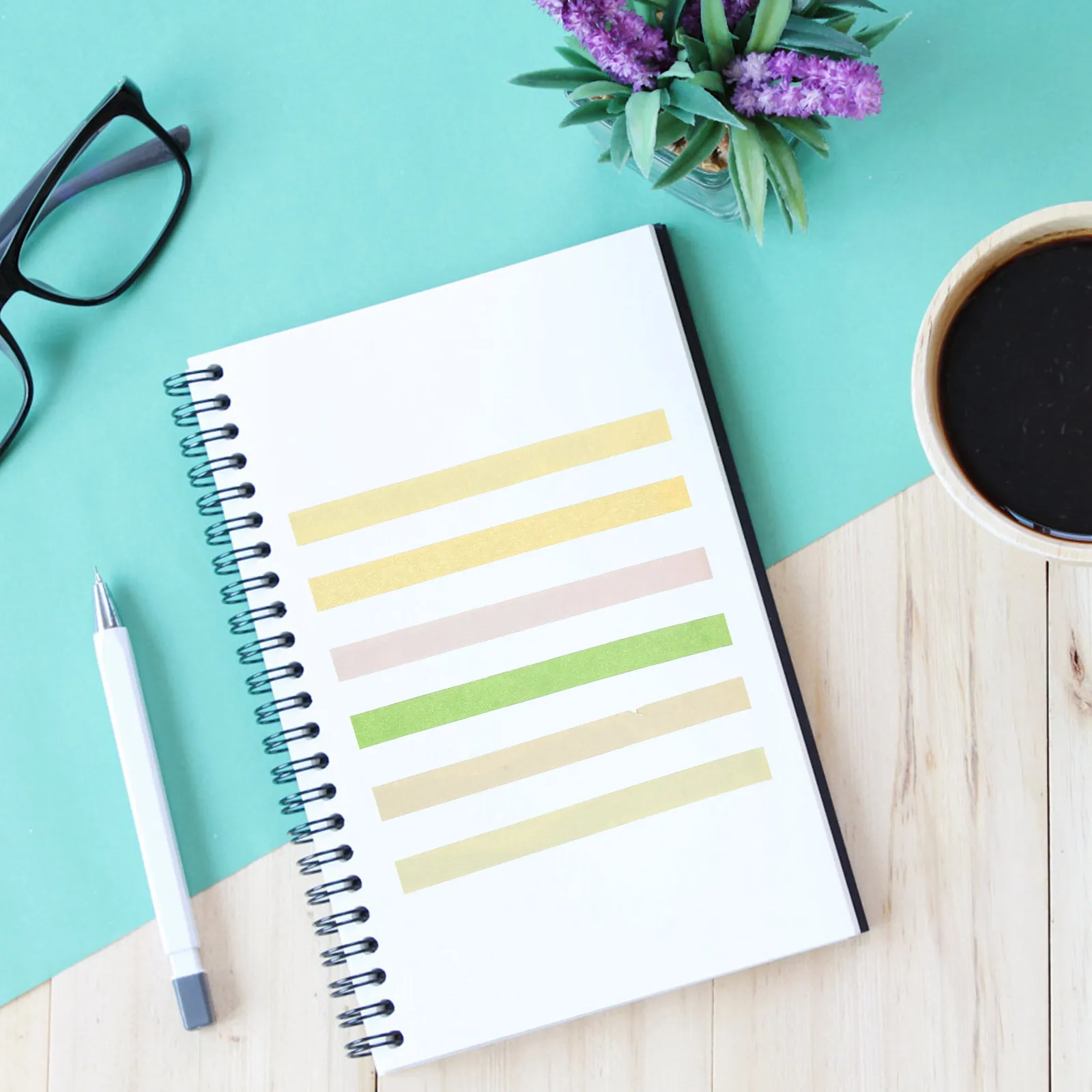 

Solid Color Washi Tape Diy Decorative Adhesive Tape For Scrapbook Journal Planner Gift Wrapping Multi-Purpose Stationery