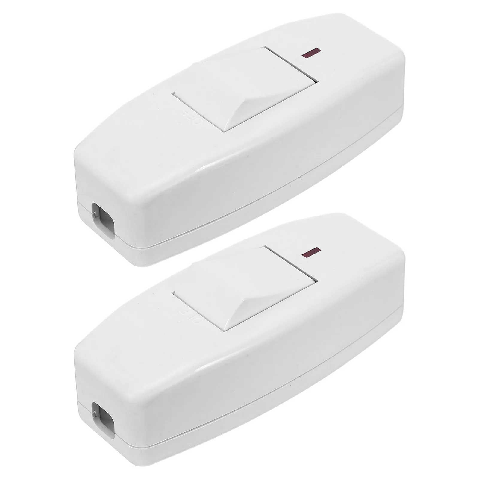 

2Pcs Indicator Light Switch Inline Cord Replacement for Table Lamp Desk Light Small Appliances LED Rocker Switch