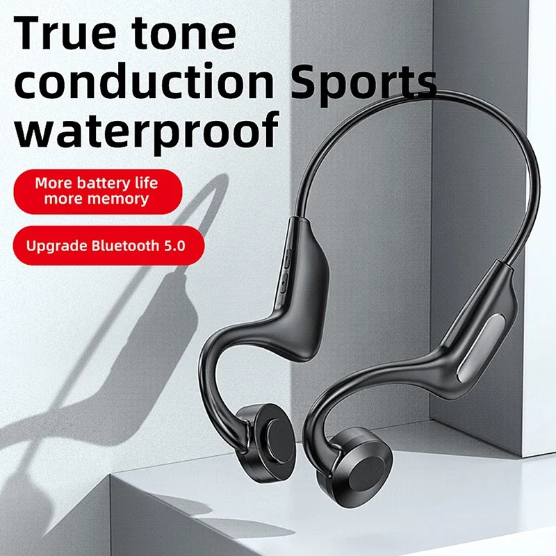 【Fast Ship】VG02 Bone Conduction Wireless Bluetooth Earphone TWS IPX5 Waterproof Gaming Earbuds Sports Headphones with Mic Headse