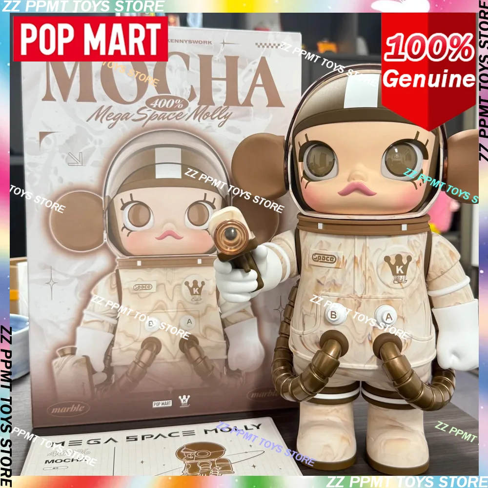 

POP MART MEGA SPACE MOLLY 400% серия Mocha Edition, оригинальная слепая коробка, орнамент, фигурки, модель, домашний декор, подарки-сюрпризы, игрушки