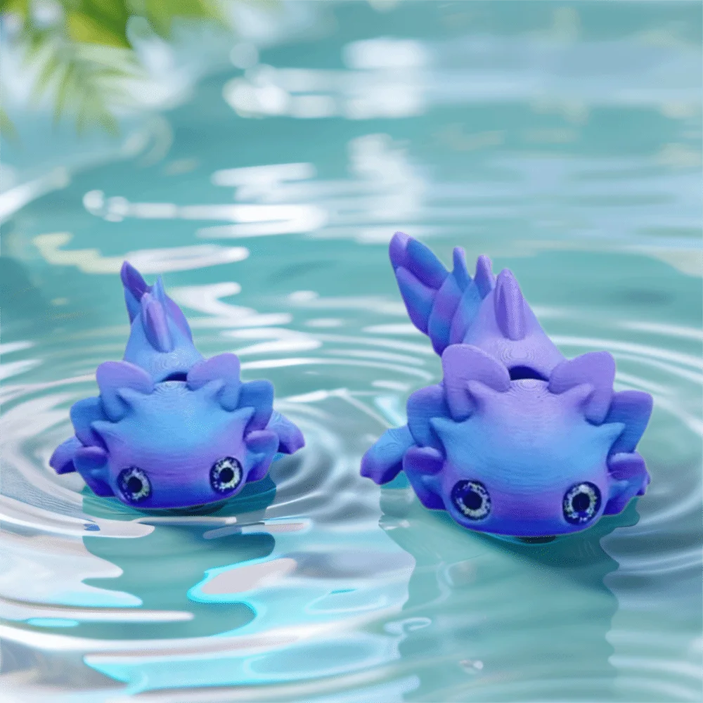 멀티 조인트 디자인 3D 프린팅 뉴트 피규어 시뮬레이션 눈 움직이는 부품 멀티 조인트 움직이는 피규어 사실적인 3D 프린팅