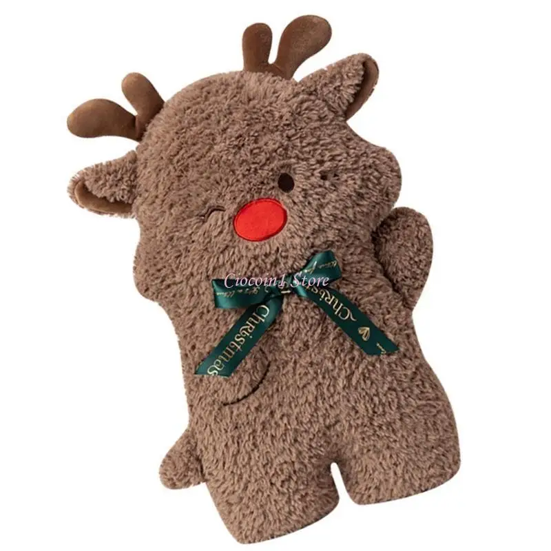 Y1UB-almohada peluche navideña, muñeco peluche decorativo, suministro decoración del hogar para Festival