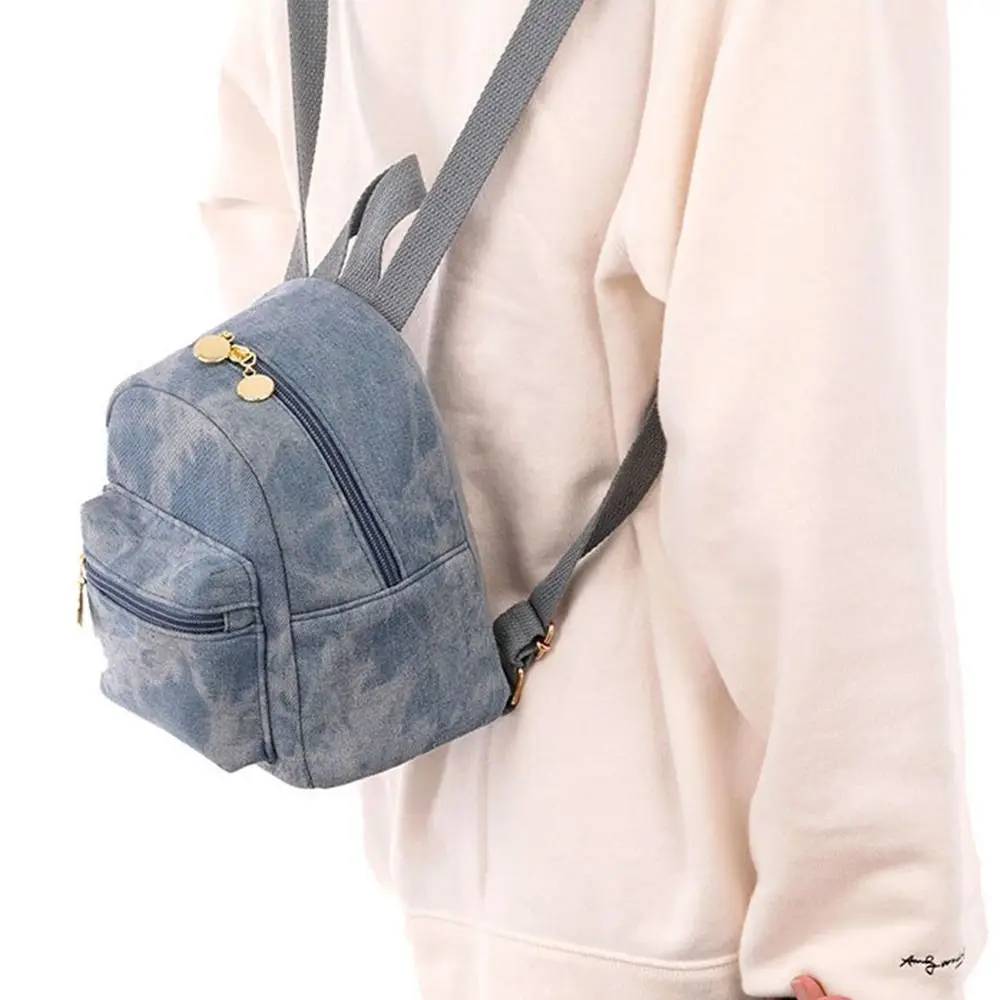 Denim Fashion Backpacks for Women Latest Trend Students School Bag Small Mini Rucksack Mochilas Para Mujer Bolsa Feminina
