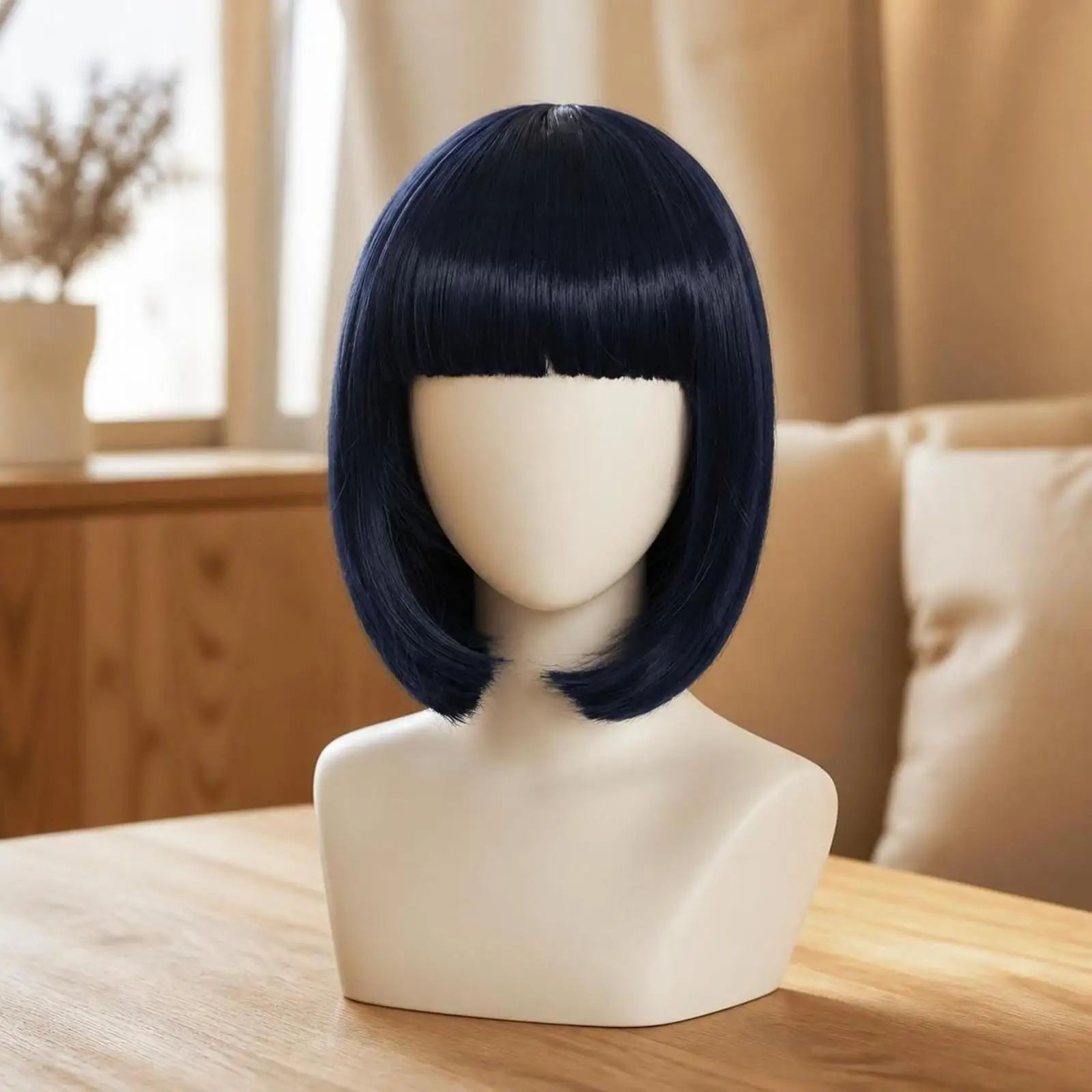 Synthetic Cosplay Wig Short Bob Hairpiece 120g Lightweight Secure Clip for Anime Conventions Costume Parties and Daily Use 4