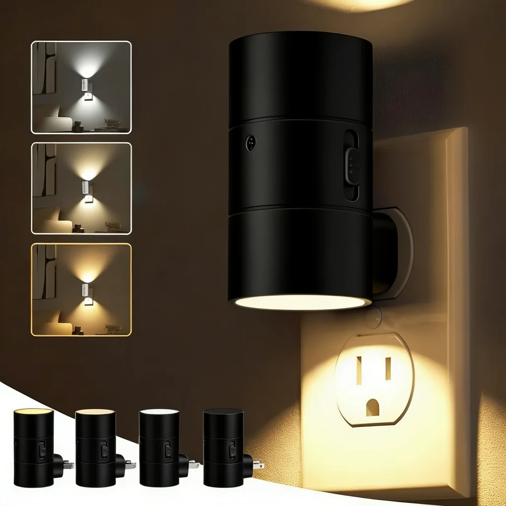 

Wall Mounted LED Light with Adjustable Brightness Sensor From Dusk To Dawn Used for Corridors Bedrooms and Bathrooms Night Light