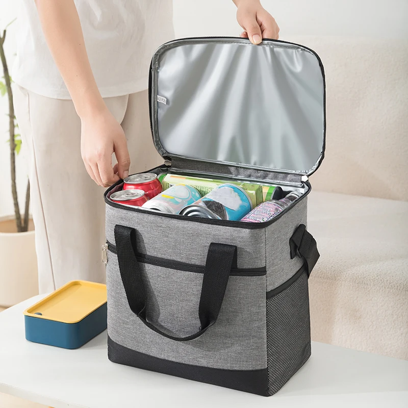 New Large Capacity Oxford Cloth Lunch Bags for Women Men Portable Tote Shoulder Cooler Box Outdoor Travel Picnic Bags