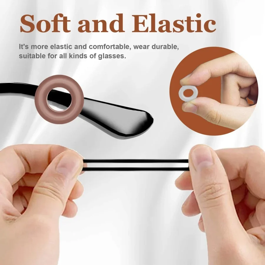 10Pcs/set Anti-slip Silicone Ear Grip Glasses Anti-slip Fixed Rings Ear Hook Stopper Bracket Fastener Accessories Eyewear Holder image 4