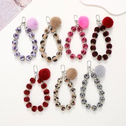 Instagram Hair Ball Phone Hanger Phone Case Colorful Beaded Plush