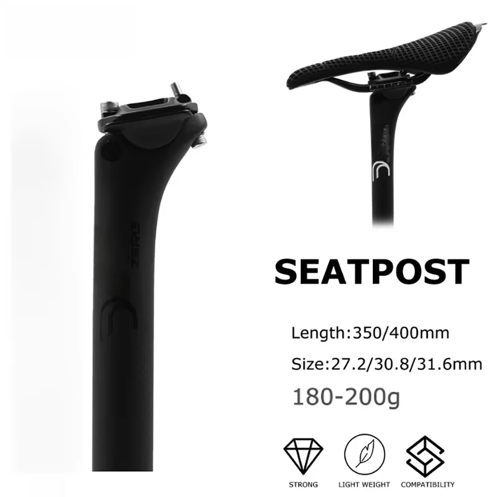 

DA ​ ​ Карбоновый подседельный штырь для велосипеда TORAY 3K из углеродного волокна - вес 200 г, зажим из алюминиевого сплава, 350/400 мм | Обновление подседельного штыря велосипеда ​ ​