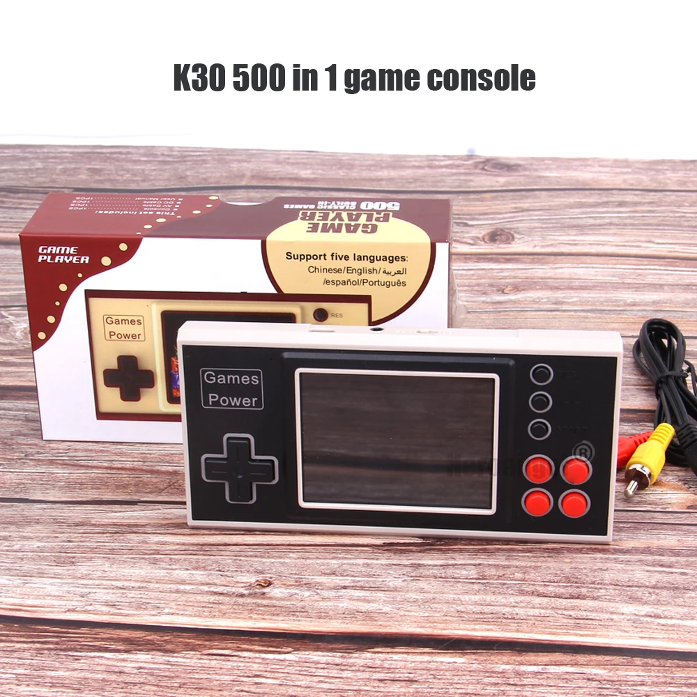 Upgraded K30 Handheld Game Console Pocket Retro Nostalgic Mini Eight-bit Arcade Two-player Battle 500-in-one Game Console