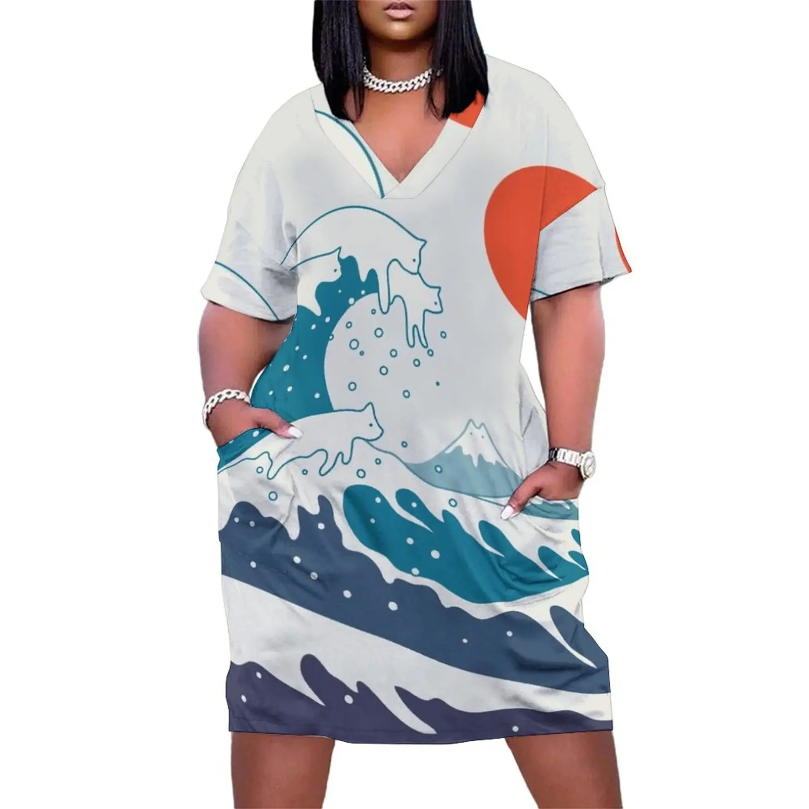 

Cat Landscape 34 Loose Pocket Dress summer outfits for women 2024 summer dress elegant dresses plus sizes