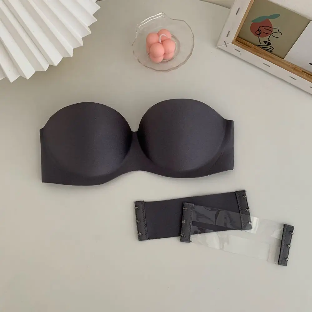 

Tube Top NO Steel Ring With Extension Belt Half Cup Push-up Chest Wrap Sexy Strapless Bra Women Bras Without Straps Bralette