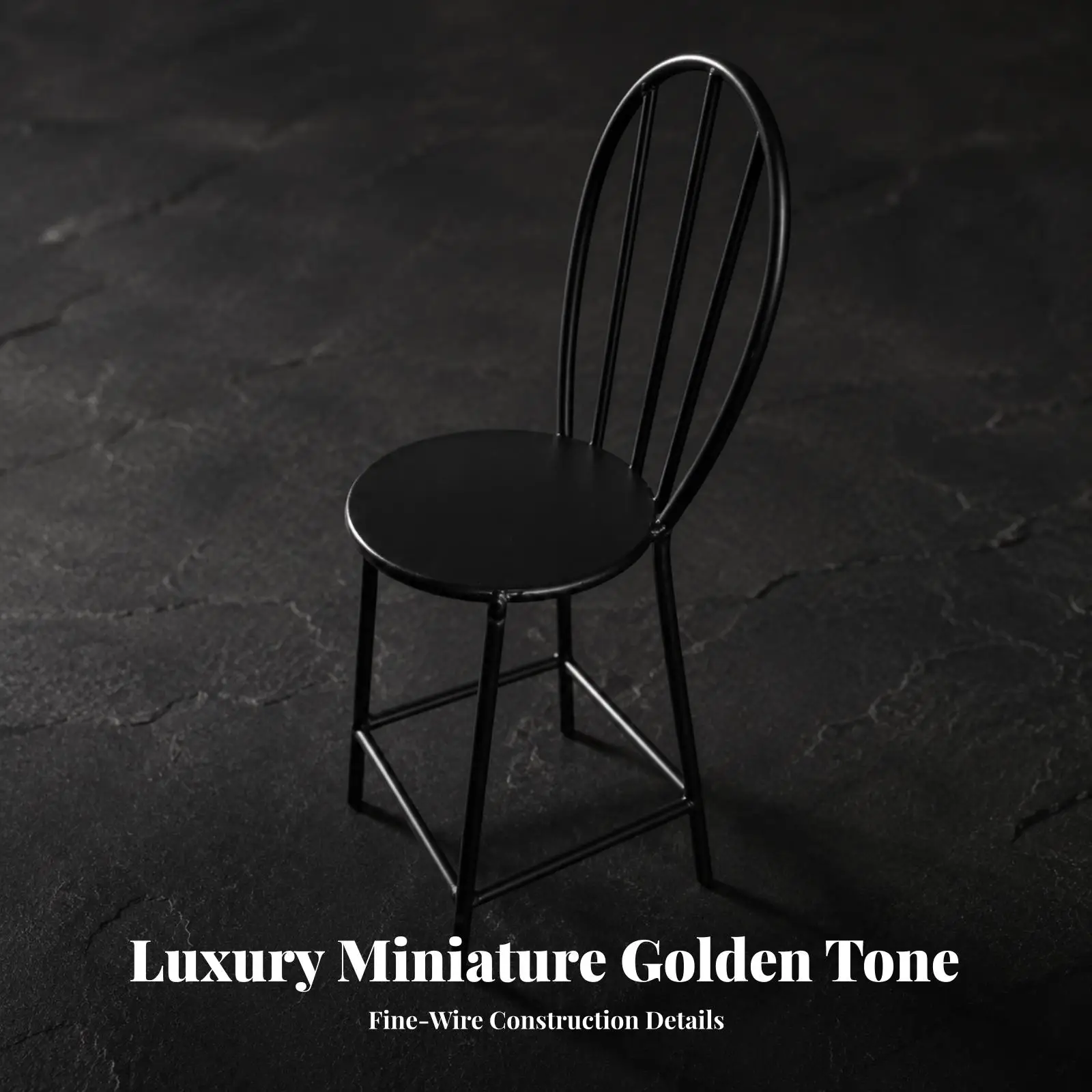 Dollhouse Chair Miniature Metal Seat for Creative Photography Doll Accessories Tabletop Decor Styling