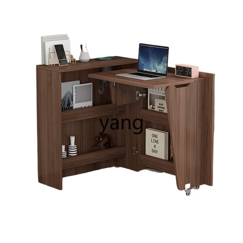 

xyy corner folding desk bookshelf integrated household bedside table mobile computer table