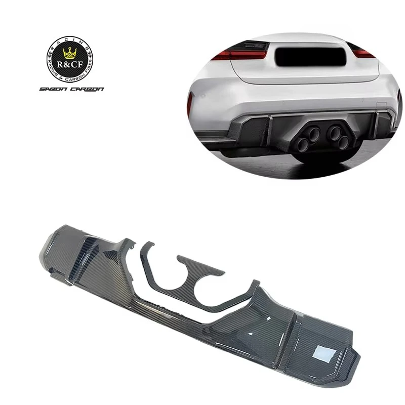 MP Style Carbon Fiber Rear Bumpers Diffuser for BMW G80 M3 G82 M4