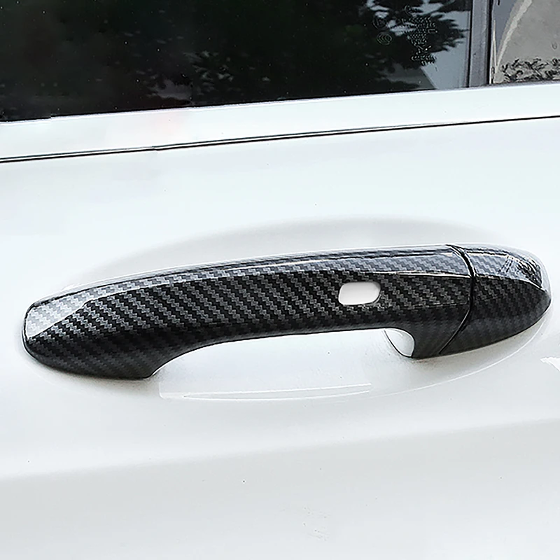 

Car Exterior Door Pull Handle Decoration Cover Trim For Mercedes Benz C Class W205 GLC X253 2015-2019 LHD Carbon Fiber Texture