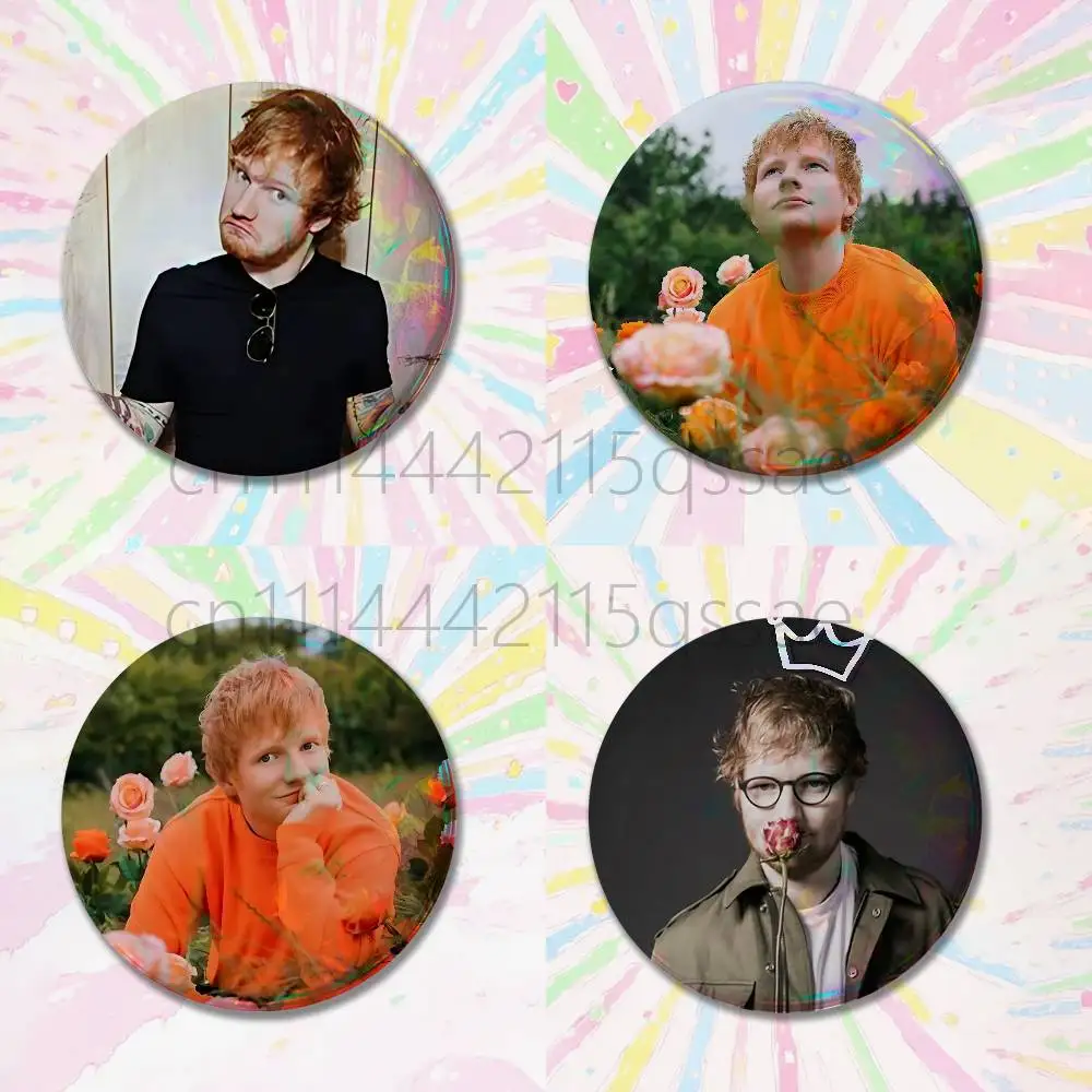 Shape of You Global Ed Sheeran 32/44/58mm Handmade Pins Round Brooch Badge Backpacks Clothes Jewelry Gifts