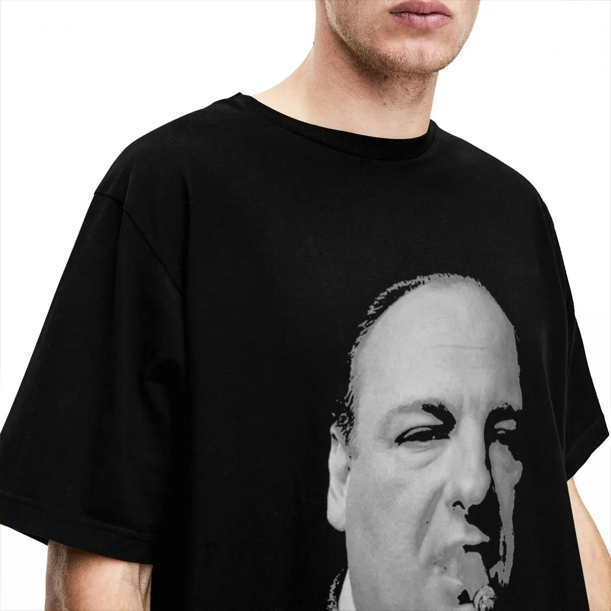 Men\'s T-Shirt Tony Soprano T-Shirts Fashion The meadow Sopranos Summer Tee Shirt Vintage Custom Logo Cotton Clothing Plus Size