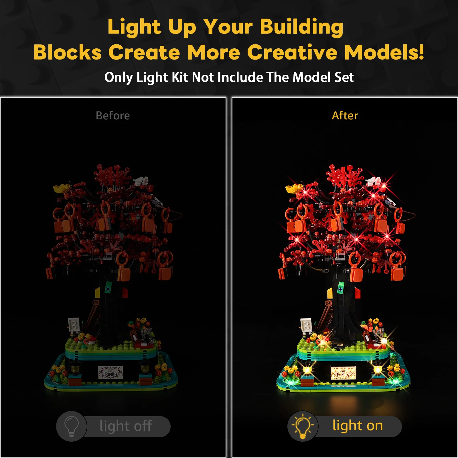 LED Lighting Set Suitable for LEGO Family Tree 21346 Building Blocks